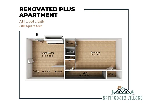 Floor plan A1 Renovated Plus