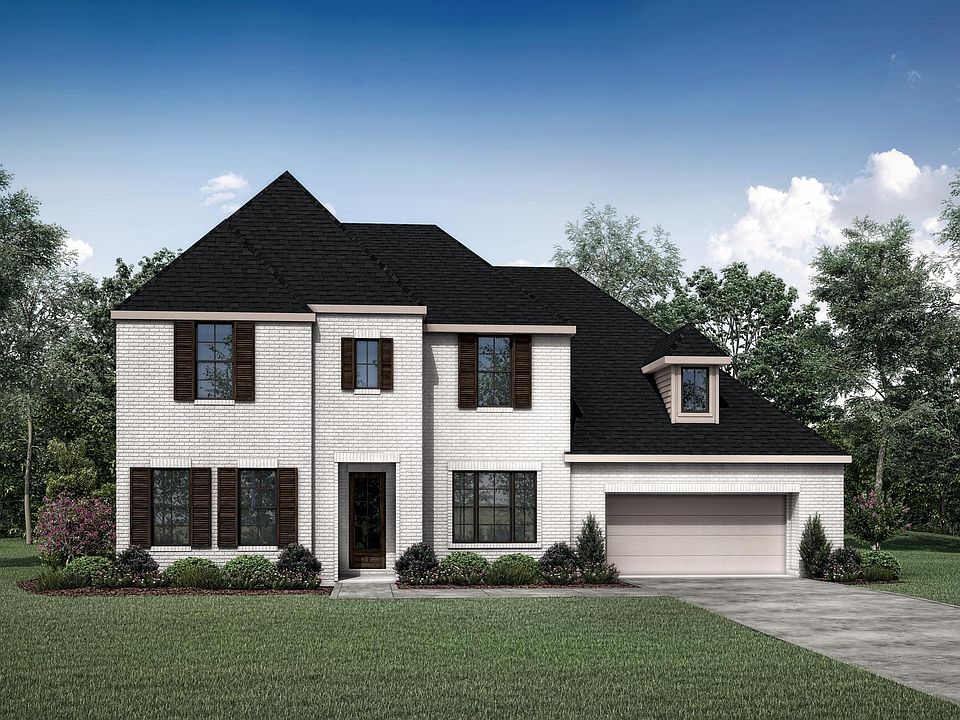 white brick house