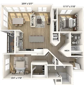 Floor plan B6 - Design Collection I ADA