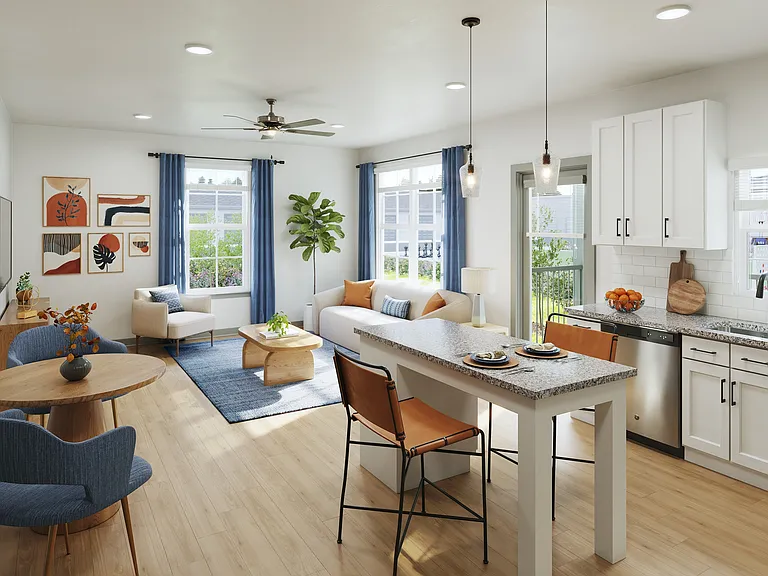 Album Mallard Creek - Unit 2BR Cambria - Kitchen to Living