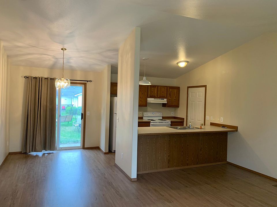 View of dining area and kitchen
