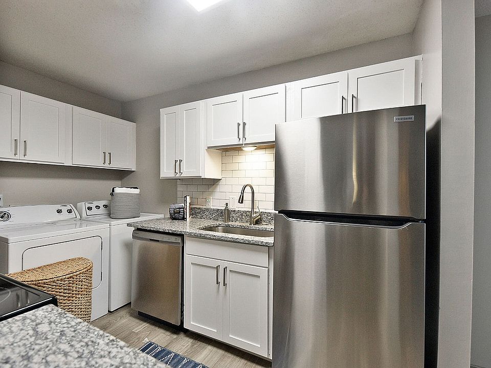 Kitchen with granite counters and stainless appliances