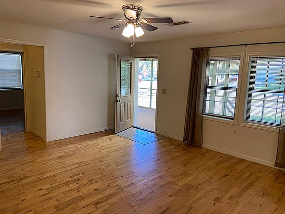 Front door into living room.