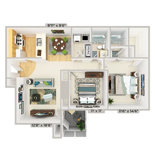Floor plan B1 - Jefferson