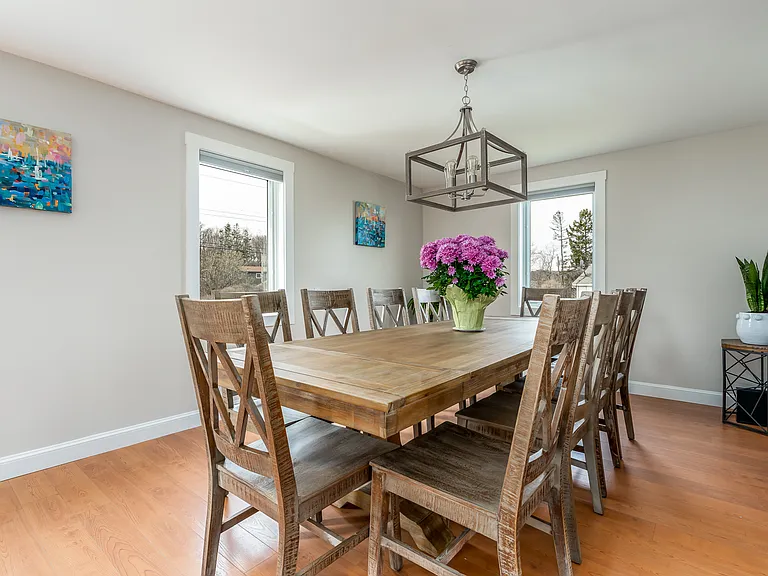 The second floor dining room