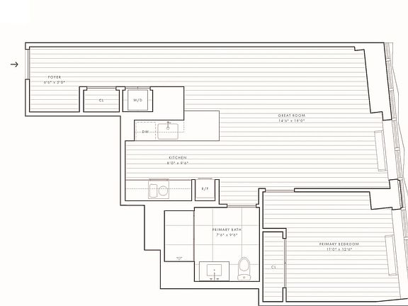 2nd image of 1 Wall St APT 1710