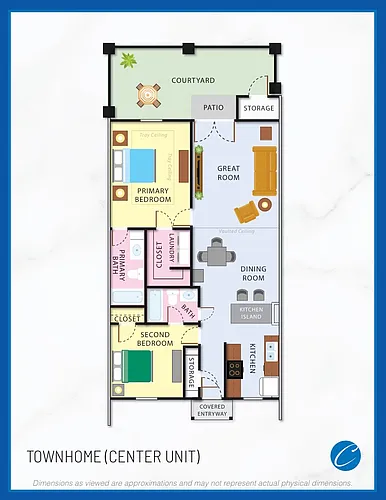 Floor plan Middle 2bd 2b