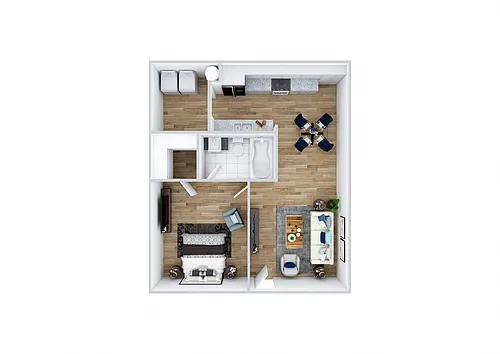Floor plan 1 Bed / 1 Bath Classic