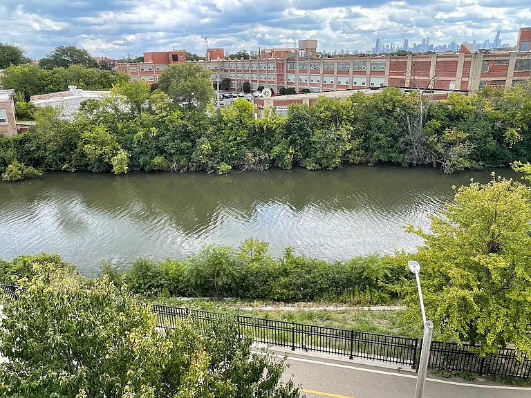 View of the river from the private rooftop deck