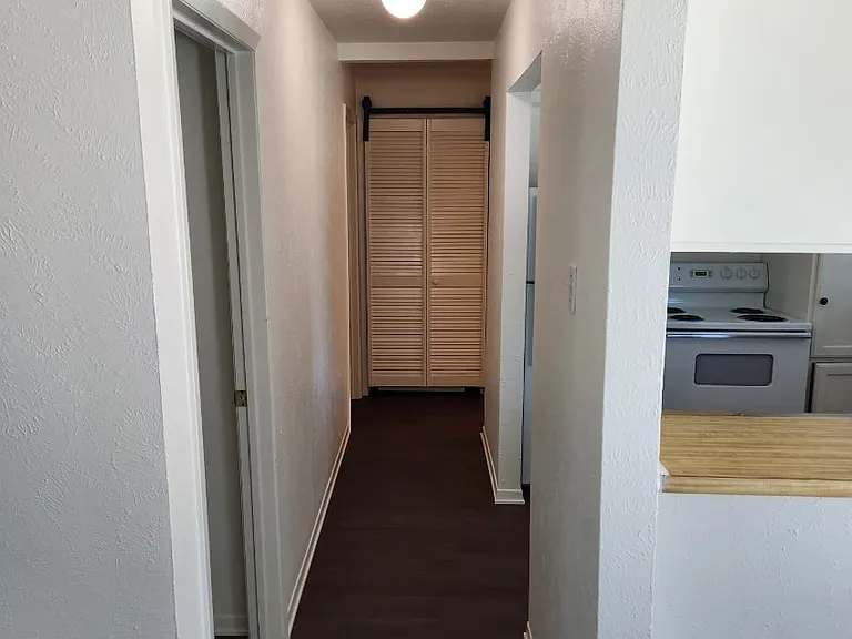 Hallway with Washer Dryer Closet