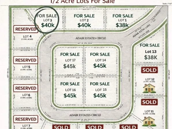 552 SE Adair Estates Cir Lot 3, Adair, OK 74330