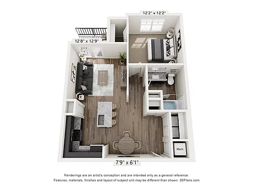 Floor plan 1X1