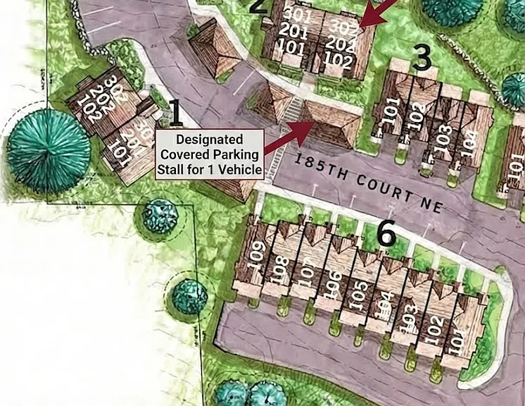 Top-floor residence location + Free designated covered parking (1 vehicle)