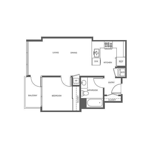 Floor plan PINNACLE ON THE PARK 1B