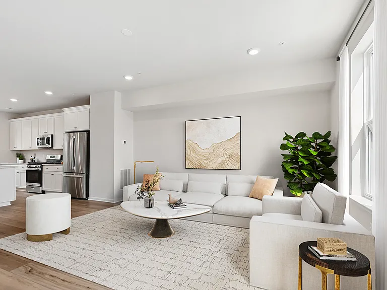 Relax in a bright, open living space filled with natural light.
