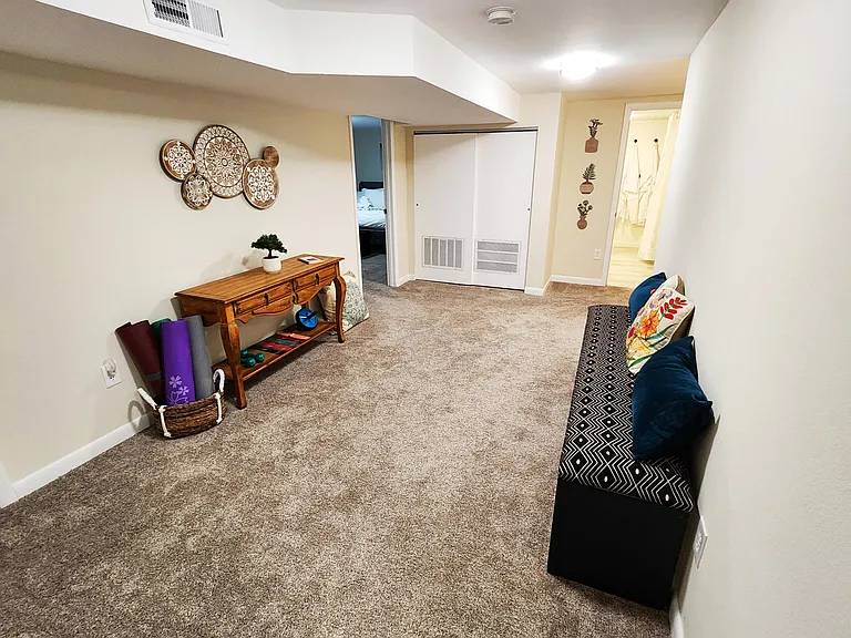 flex space, meditation, workout area