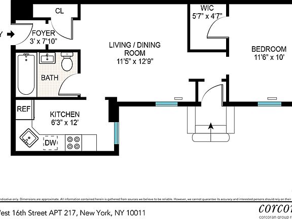 2nd image of 115 W 16th St APT 217