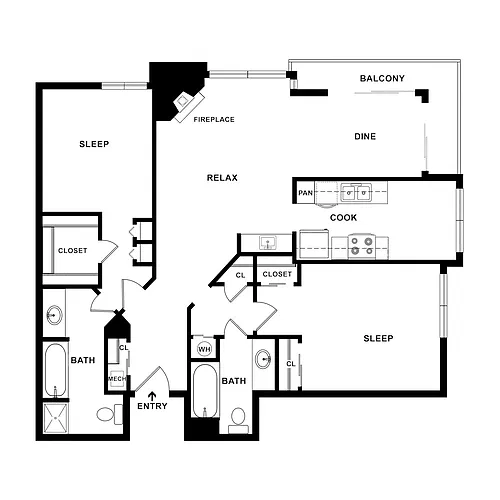 Floor plan 2x2LJ