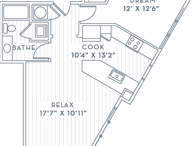A5 floor plan Presley Uptown