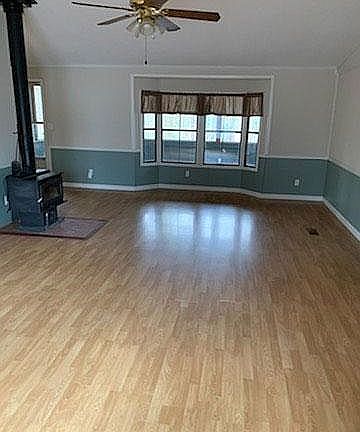 Great room with wood stove