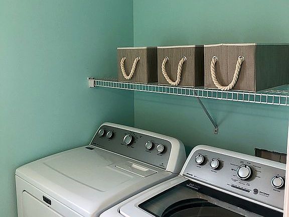 Half bath with laundry room
