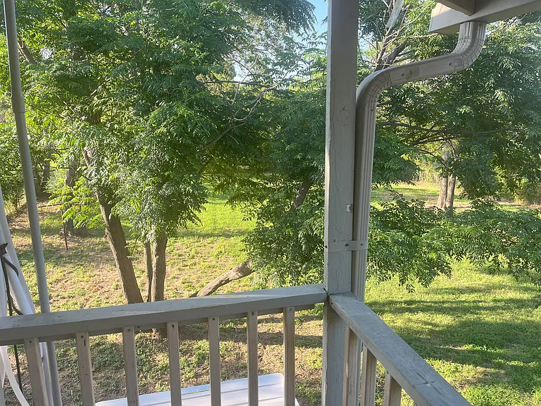 View of backyard from porch