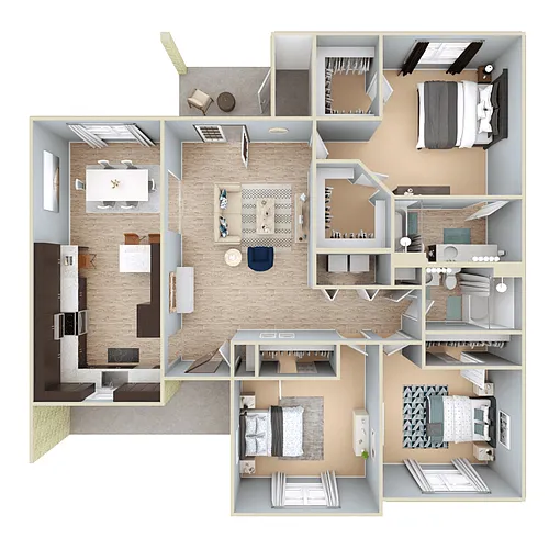 Floor plan 3 Bedroom Duplex