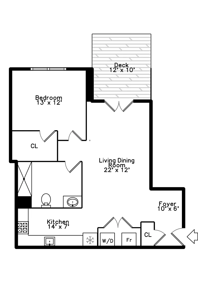 Floor plan 1 Bed - 05 Tier