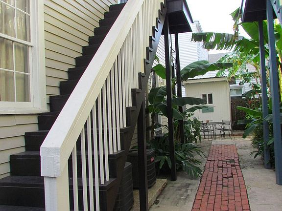 courtyard and stairs to front door
