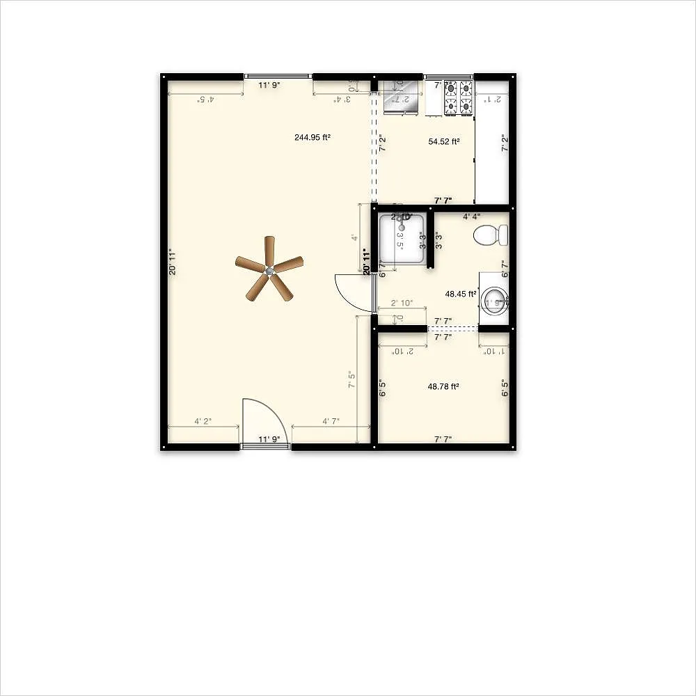 Studio, 425 sqft, $1,050 — Photo 2
