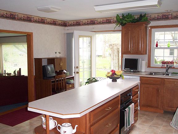 Kitchen with walkout to patio