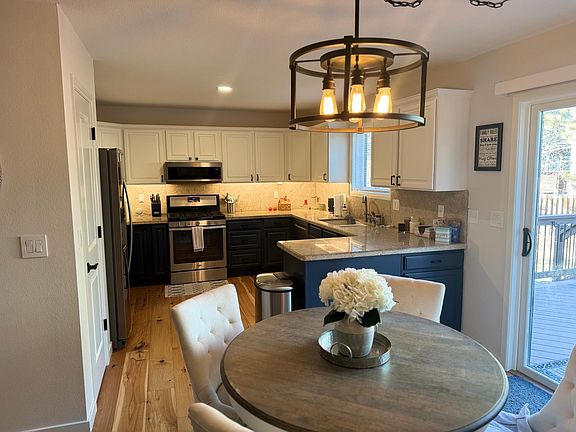 Kitchen view from informal dining area.