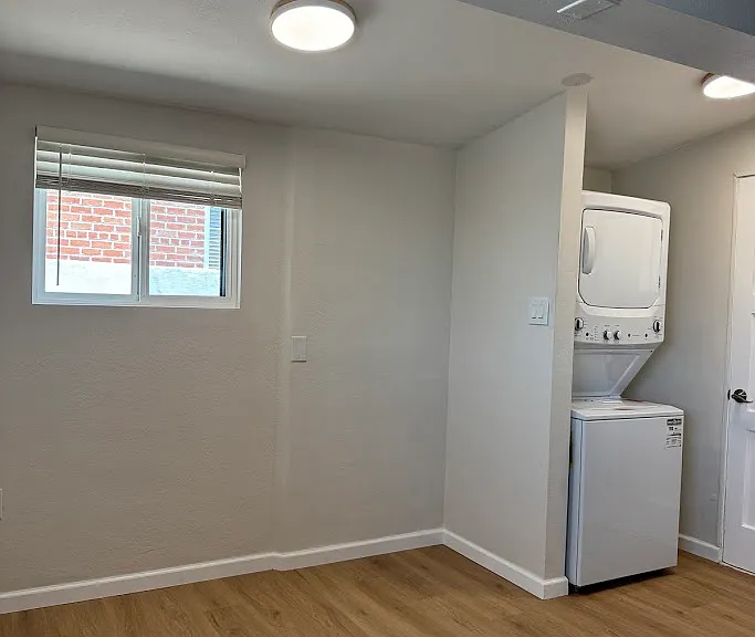Dining Area and Laundry Area with new stackable Washer/Dryer