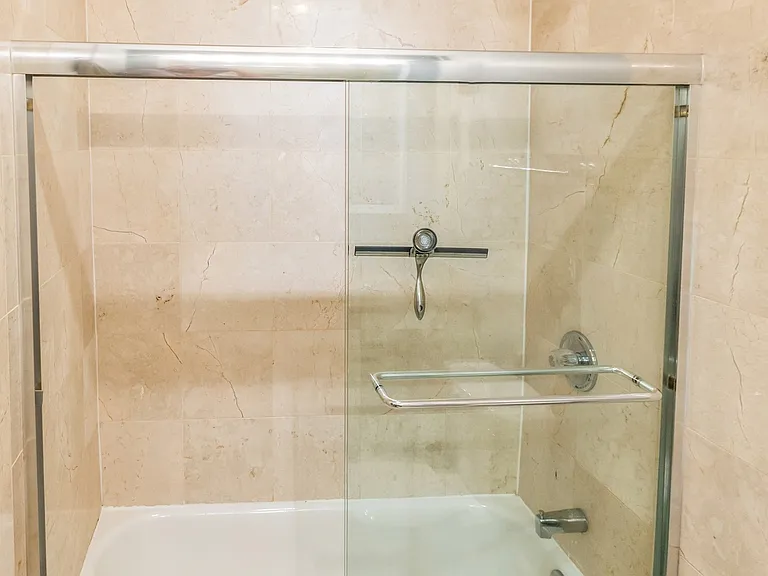 Marble tile shower