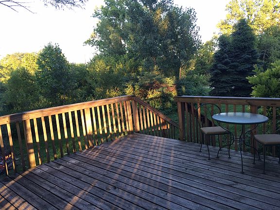 view from deck swing
