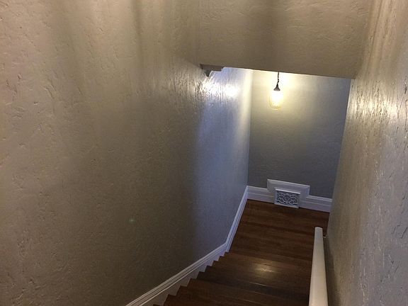 Restored hardwood staircase...