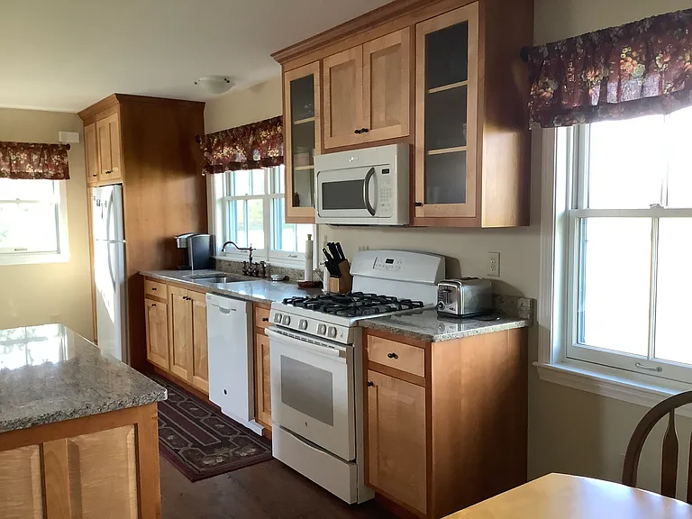 Kitchen island and dinning area.