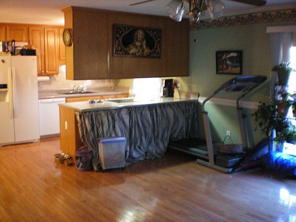 large dining & kitchen area