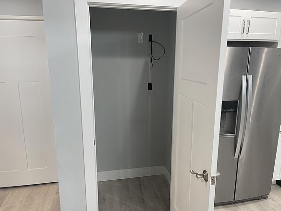 First bedroom closet space.