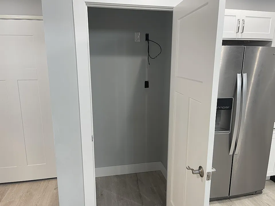 First bedroom closet space.