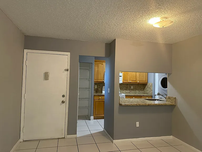 Entryway and kitchen