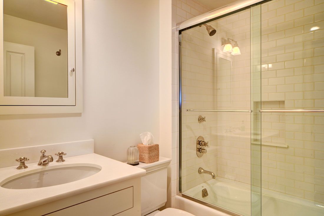 Renovated guest bathroom one of two