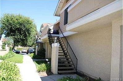 Stairs leading to entry deck