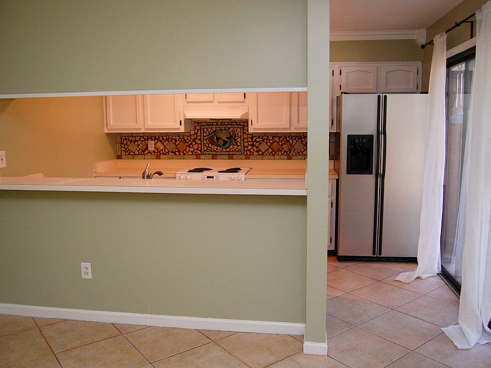 View of kitchen from dining area