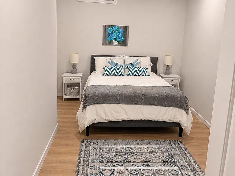 Bedroom in the finished basement