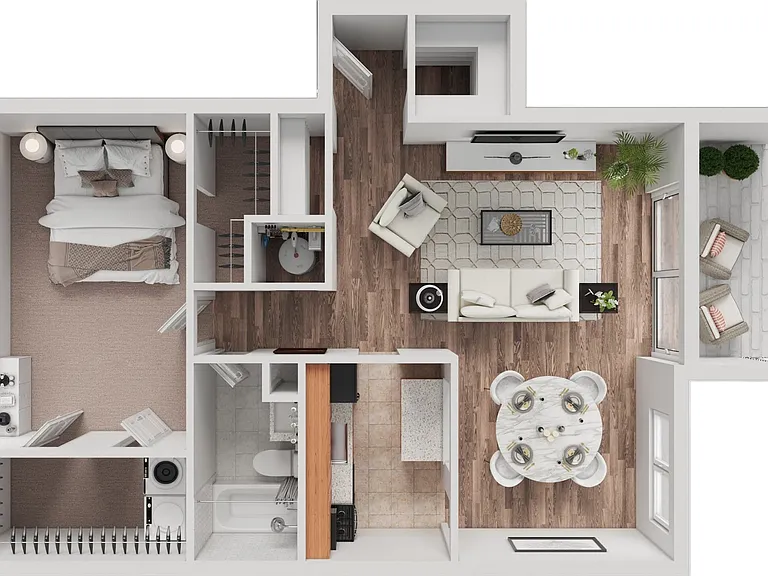 1 Bedroom 1 Bedroom