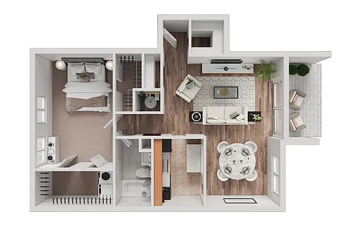Floor plan 1 Bedroom