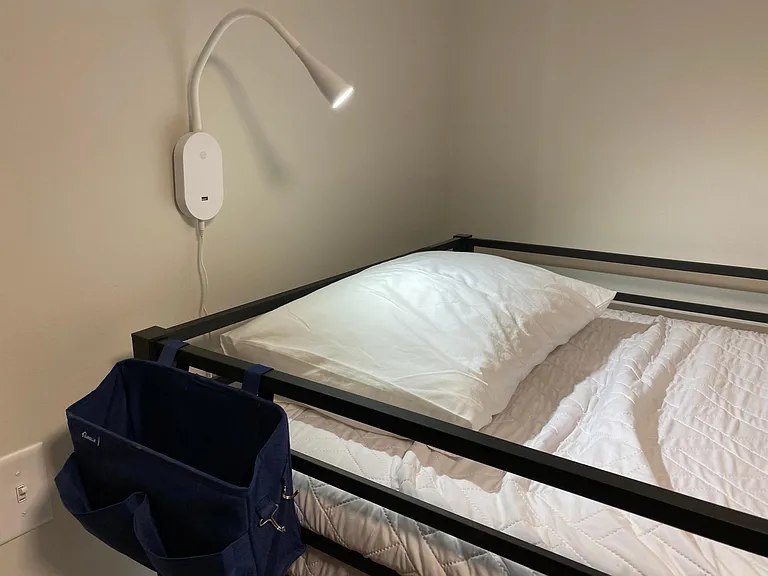 All upstairs bedrooms have lights and outlets for charging phones