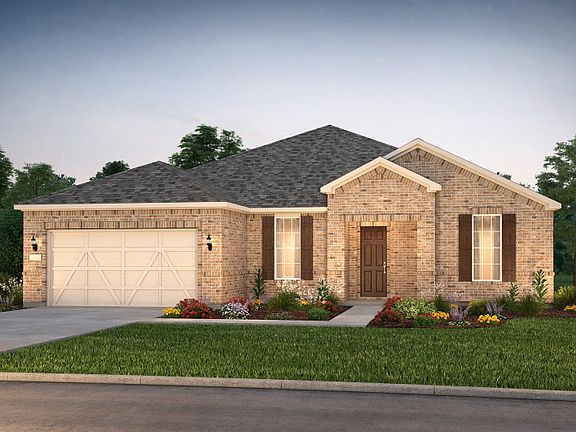 The Stardom, a one-story home with 2-car garage, shown with Home Exterior LS201