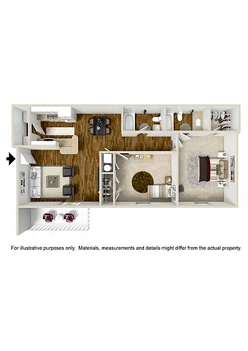 Floor plan TWO BEDROOM